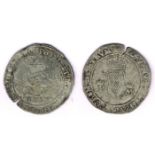 Philip & Mary shilling, 1555. Missing piece at 1 o'clock, obverse and reverse legends large part