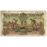 Currency Commission Consolidated Banknote 'Ploughman' National Bank Five Pounds 6-5-29 01NK049029.