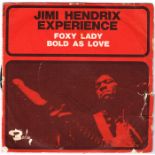 Jimi Hendrix Experience, Foxy Lady, signed single. 7 vinyl single, 1967, Barclay Records, 060 902,