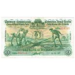 Currency Commission Consolidated Banknote 'Ploughman' Bank of Ireland One Pound 6-9-37 78BA054765.