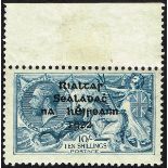 Ireland. Provisional Government overprint by Alex. Thom in blue-black, ten shillings mint. Fine