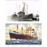 A collection of ships postcards and photographs of Irish merchant ships. An interesting collection
