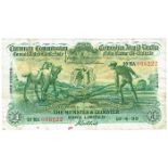Currency Commission Consolidated Banknote 'Ploughman' Munster & Leinster Bank One Pound 10-6-29