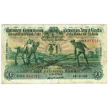 Currency Commission Consolidated Banknote 'Ploughman' National Bank One Pound 14-2-35 22NA016701.