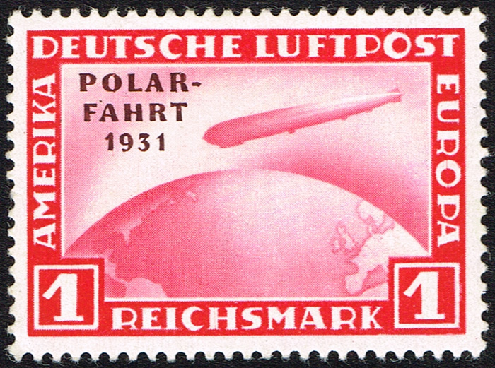 Germany. Airmails overprinted POLAR FAHRT 1931 1RM, 2RM and 4RM mint. Scarce. L - Image 3 of 3