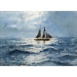 William Percy French (1854-1920) SAILING SHIP watercolour signed lower left 4¼ x 5¾in. (10.80 x 14.