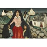 Gerard Dillon (1916-1971) SHAWL oil on board signed lower right; titled on label on reverse 9½ x