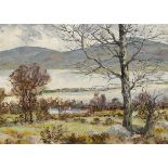 Fergus O’Ryan RHA (1911-1989) VALLEYMOUNT AND POULAPHOUCA LAKE oil on board signed lower right 20