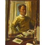 Thomas Ryan PPRHA (b.1929) SELF PORTRAIT, 1957 oil on canvas signed and dated lower right 16 x 12in.