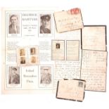 1923 Drumboe Massacre, letters and ephemera. Two letters (April 7th and 16th) from relatives of