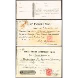 1916 Ulster Volunteer Force receipts. Three receipts: a receipt for a donation of £24:0:0 to the UVF