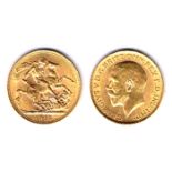 GB. George V gold sovereigns, 1911, 1912, 1913, 1915 and 1918. Fine to extremely fine (5)