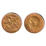 GB. Gold half sovereigns collection of five. 1867 young head, shield reverse, 1907, 1912 (3) and