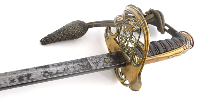 Victorian officer's sword, by Bennett A Victorian 1822 Pattern Infantry Officer's sword 32 inch - Image 4 of 4