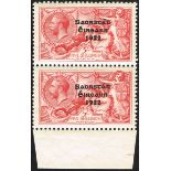 Stamps. Ireland. 1927-28 Government Saorstát 3-line overprint halfcrown to ten shillings set in