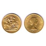 GB. Elizabeth II gold sovereigns, 1957, 1958 and 1959. Extremely fine. (3)