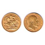 GB. Edward VII gold sovereigns, 1903, 1907, 1908 and 1910. Fine to very fine. (4)