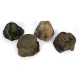 1939-1945 German Third Reich, Wehrmacht helmet covers. A splinter-pattern camouflage hook-over