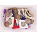 Collection of mainly silver coins 19th to 20th century. Includes good range of crown/dollar (39) and