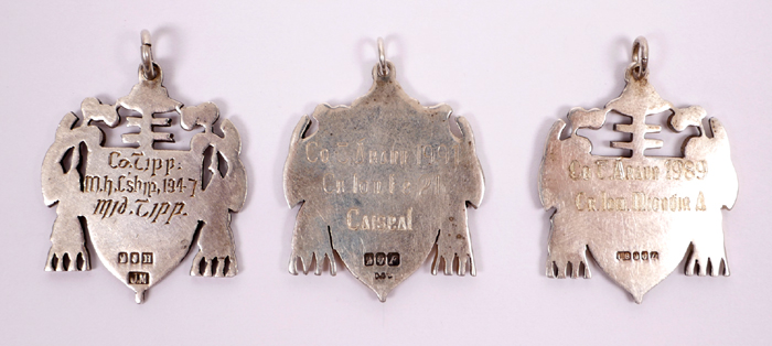 GAA 1947, 1989 & 1991 Tipperary County Championships medals. Three silver medals in the form of - Image 2 of 2