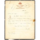 1920 (August 2) Letter from Terence McSwiney On Lord Mayor of Cork notepaper, in Irish to '