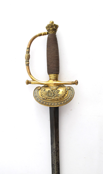 An early 19th century small sword and a French court sword. (2) A George IV small sword by - Image 3 of 3