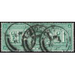 Great Britain. 1887-92 Jubilee £1 green. Lettered 'DA', used, London circular date stamp cancels,