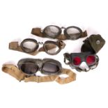 1939-1945 German Third Reich, Wehrmacht rubber goggles. A pair of rubber goggles with red lenses