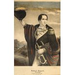 Robert Emmet, The Irish Patriot, colour print A coloured print depicting Emmet in his uniform of a