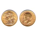 GB. George V gold sovereigns, 1911, 1912, 1913 and 1914. Mainly very fine to about extremely