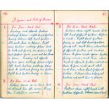 1940s Irish dancing notebook A manuscript 16mo notebook of 249 pages of instructions for Irish