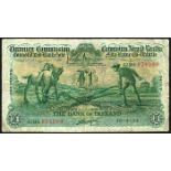 Currency Commission Consolidated Banknote 'Ploughman' Bank of Ireland One Pound pair 30-4-34, 7-7-