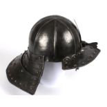 Mid 17th century Continental lobster-tail pot helmet English Civil War period cavalry trooper's ‘