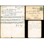 1908-1930 Thomas and Kathleen Clarke, archive of letters and documents. Including a cryptic postcard