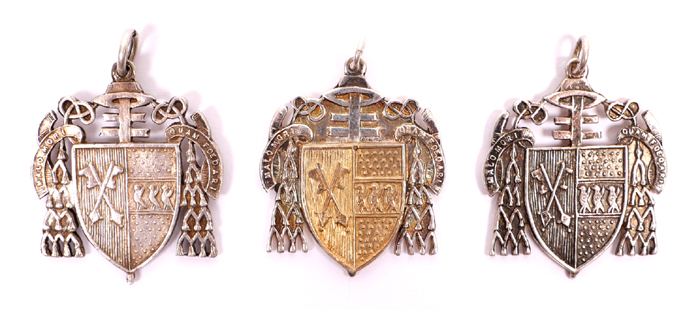 GAA 1947, 1989 & 1991 Tipperary County Championships medals. Three silver medals in the form of