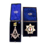 Masonic Knight's Templar breast star and Worshipful Master's Jewel. (2) A Victorian parcel-gilt