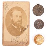 Chasrles Stewart Parnell, Commemorative medal and a Carte de Cabinet and two Gladstone Home Rule