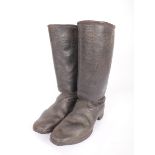 1939-1945 German Third Reich, Wehrmacht Marching Boots (Marschstiefel) A pair of black jack-boots.