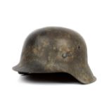 1939-1945 German Third Reich, M42 Army helmet. With leather liner, maker's mark '--66' and