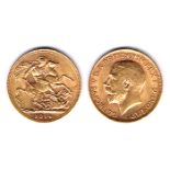 GB. George V gold sovereigns, 1911 and 1914. Very fine. (2)