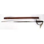 A George V 1895-pattern Gold Coast Police officer's sword. The blade etched with Royal and