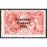 Stamps. Ireland. 1922 Saorstát 3-line overprints on five shillings and ten shillings. MW/H T68 and