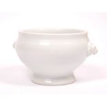 1933-1945 German Third Reich, SS Officer's Mess soup tureen. A white porcelain circular soup tureen,