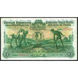 Currency Commission Consolidated Banknote 'Ploughman' Bank of Ireland One Pound 10-1-39