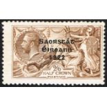 Stamps. Ireland. 1922 Thom Saorstát overprint on 2s6d with Major Re-entry variety. MW/H T59a. SG64a.