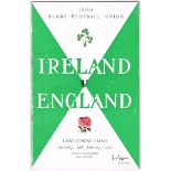 Rugby, 1955-1964. Collection of six Irish Five-Nations championship programmes, 1955, v. England and