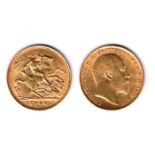 GB. Edward VII gold half sovereigns, 1903, 1905, 1906, 1907 and 1909. Fine to extremely fine. (5).