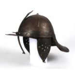 Mid 17th century Dutch lobster-tail pot helmet English Civil War period cavalry trooper's ‘lobster-