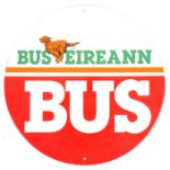 1980s Bus Eireann bus stop sign A Bus Eireann enamel bus stop sign featuring the company's Irish Red