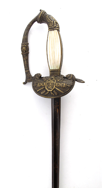 An early 19th century small sword and a French court sword. (2) A George IV small sword by - Image 2 of 3